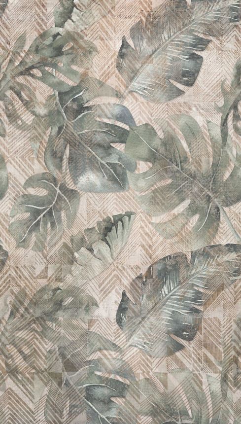 Vlies fali poszte Trópusi levelek A41801, 159 x 280 cm, Original, Murals, Grandeco