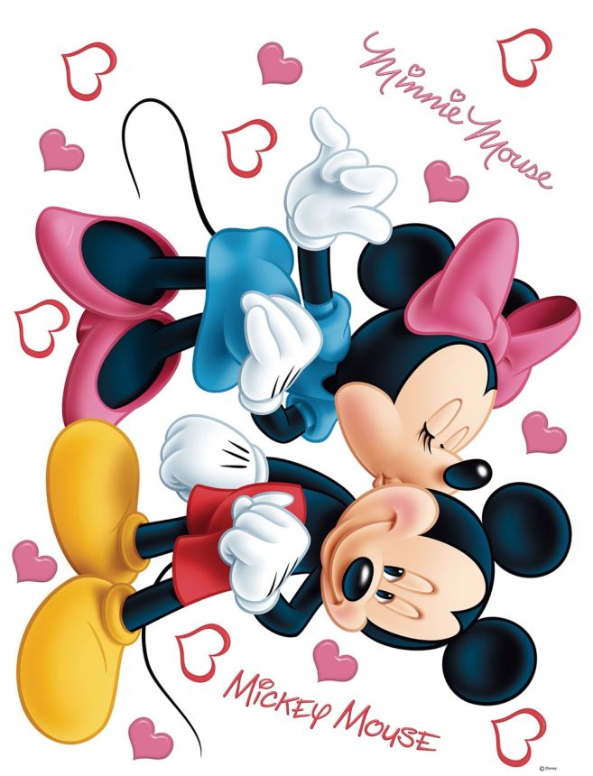 Gyerek öntapadó matrica DK 1753, Disney, Minnie a Mickey, Pusy, AG Design