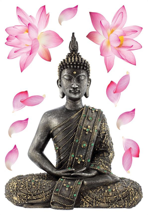 Matrica / öntapadó fali dekoráció SM 3447, Buddha, AG Design