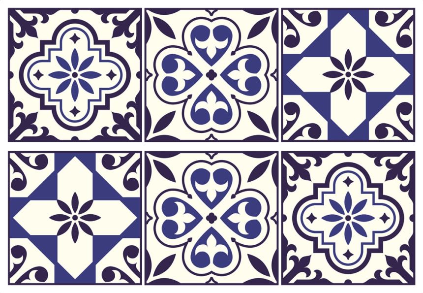 Matrica / öntapadó fali dekoráció SM 3448, Mozaik, csempézés, AG Design