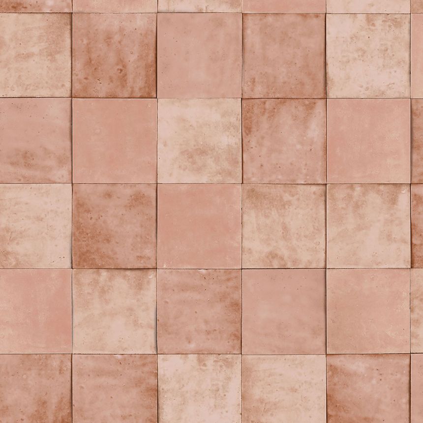 Bézs-rózsaszín geometrikus vlies tapéta 45704 Zellige, Marburg
