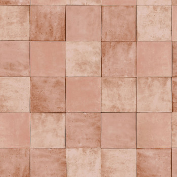Bézs-rózsaszín geometrikus vlies tapéta 45704 Zellige, Marburg
