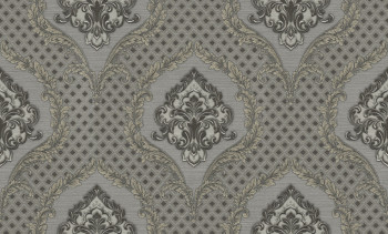 Luxus barna-ezüst vlies barokk tapéta, GF62032, Gianfranco Ferre´Home N.3, Emiliana Parati