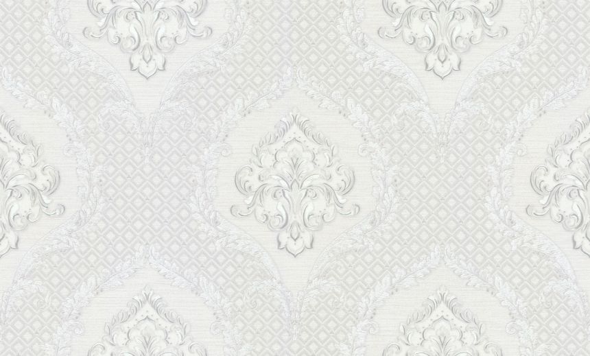 Luxus fehér-ezüst vlies barokk tapéta, GF62042, Gianfranco Ferre´Home N.3, Emiliana Parati