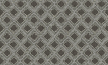 Luxus barna-ezüst geometrikus vlies tapéta, GF62061, Gianfranco Ferre´Home N.3, Emiliana Parati