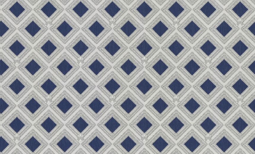 Luxus kék-ezüst geometrikus vlies tapéta, GF62062, Gianfranco Ferre´Home N.3, Emiliana Parati