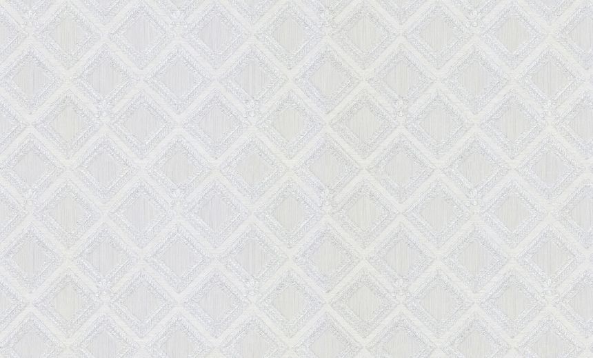 Luxus fehér-ezüst geometrikus vlies tapéta, GF62063, Gianfranco Ferre´Home N.3, Emiliana Parati