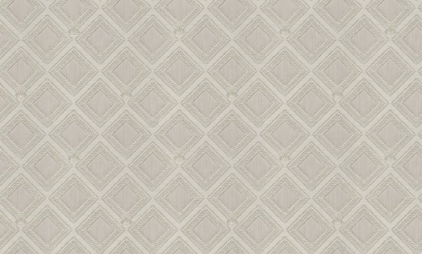 Luxus ezüst-krém geometrikus vlies tapéta, GF62065, Gianfranco Ferre´Home N.3, Emiliana Parati