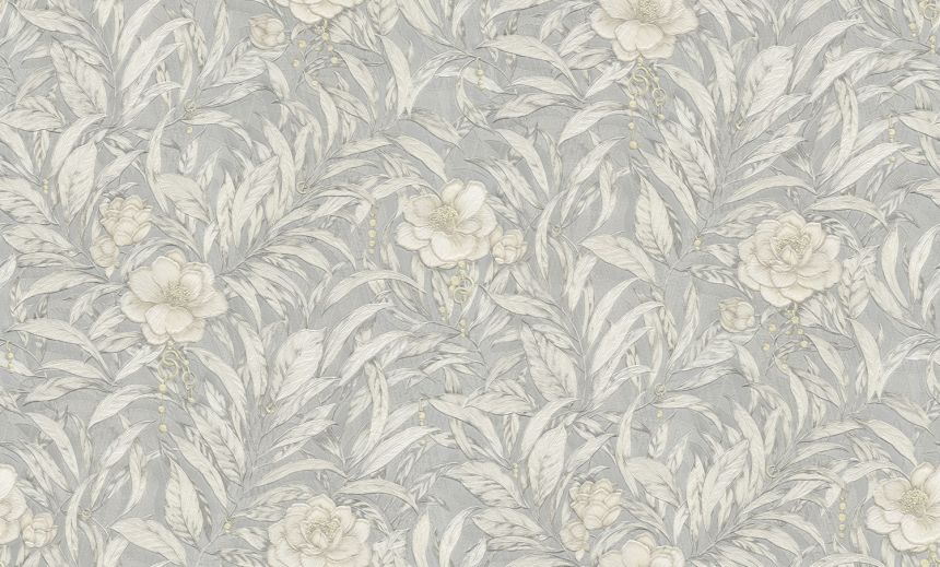 Luxus ezüst vlies virágos tapéta, GF62076, Gianfranco Ferre´Home N.3, Emiliana Parati