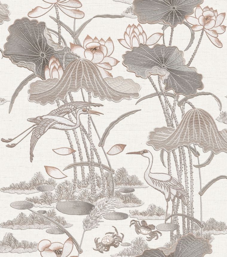 Luxus vlies tapéta tavirózsával és madarakkal, TP422701, Tapestry, Design ID