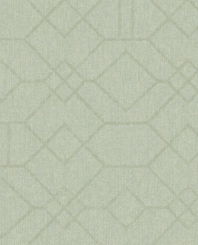 Zöld vlies tapéta geometrikus mintával, 324013, Embrace, Eijffinger