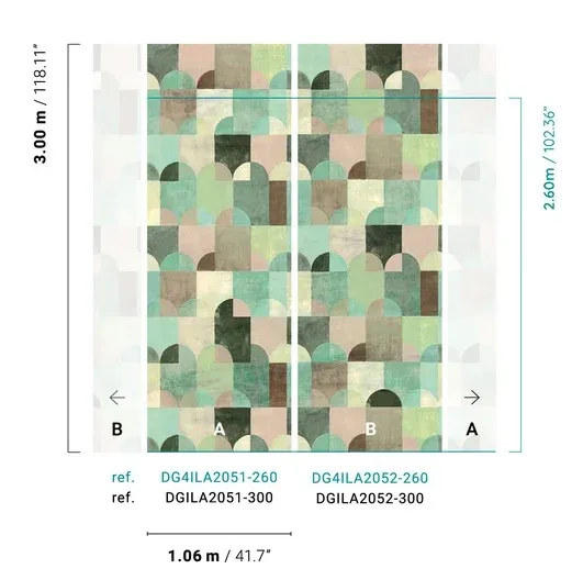 Vlies fotótapéta geometriai minta, DGILA2051, Aquila, Khroma by Masureel