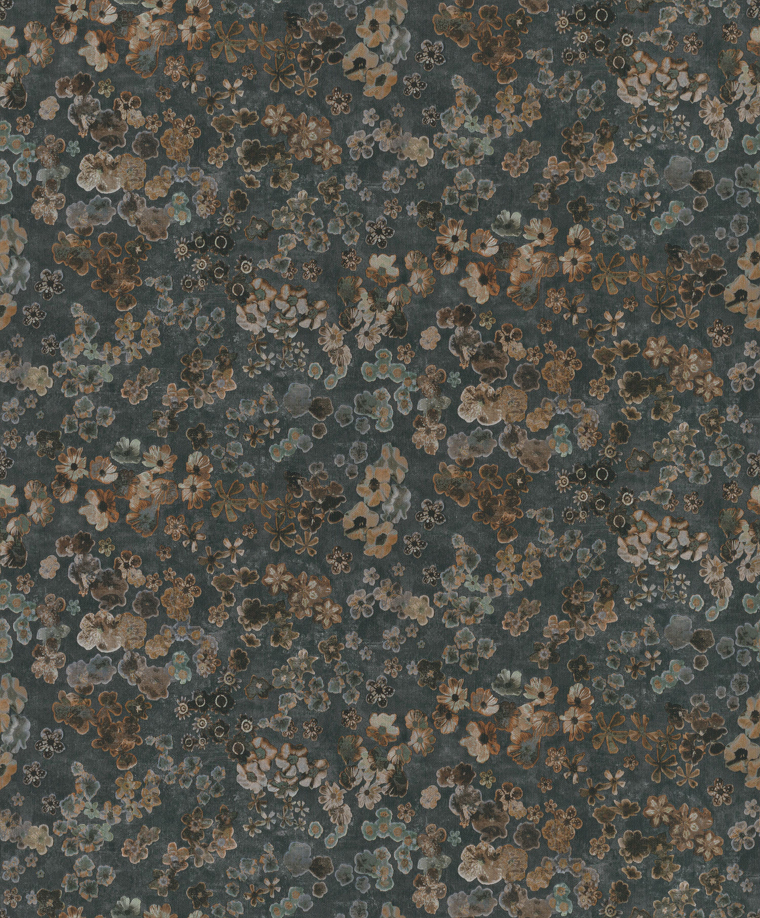 Fekete vlies virágos tapéta, 221302, Botanical, BN Walls