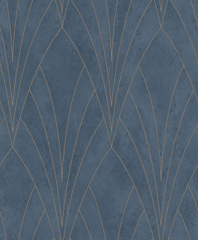 Kék modern geometrikus mintás design tapéta, Art Deco, L85601, Elegance, Ugepa