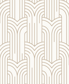 Fehér-arany modern geometrikus mintás design tapéta, Art Deco, M42102, Elegance, Ugepa