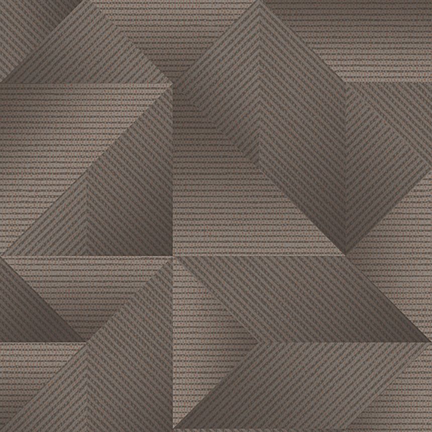 Barna-fekete geometrikus vlies tapéta, TP422978, Exclusive Threads, Design ID