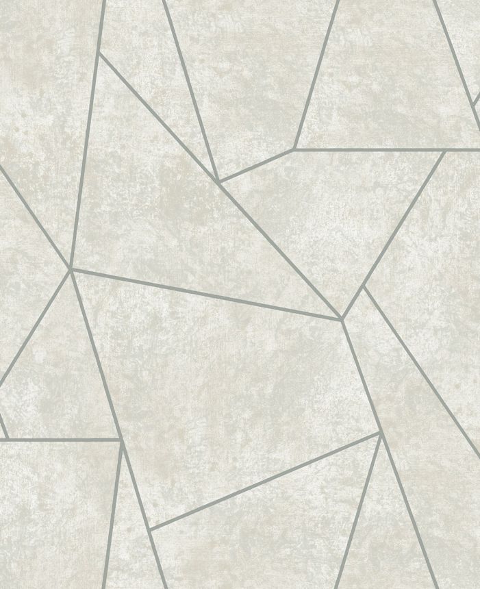 Szürke-ezüst geometrikus vlies tapéta, MD7183, Modern Metals, York