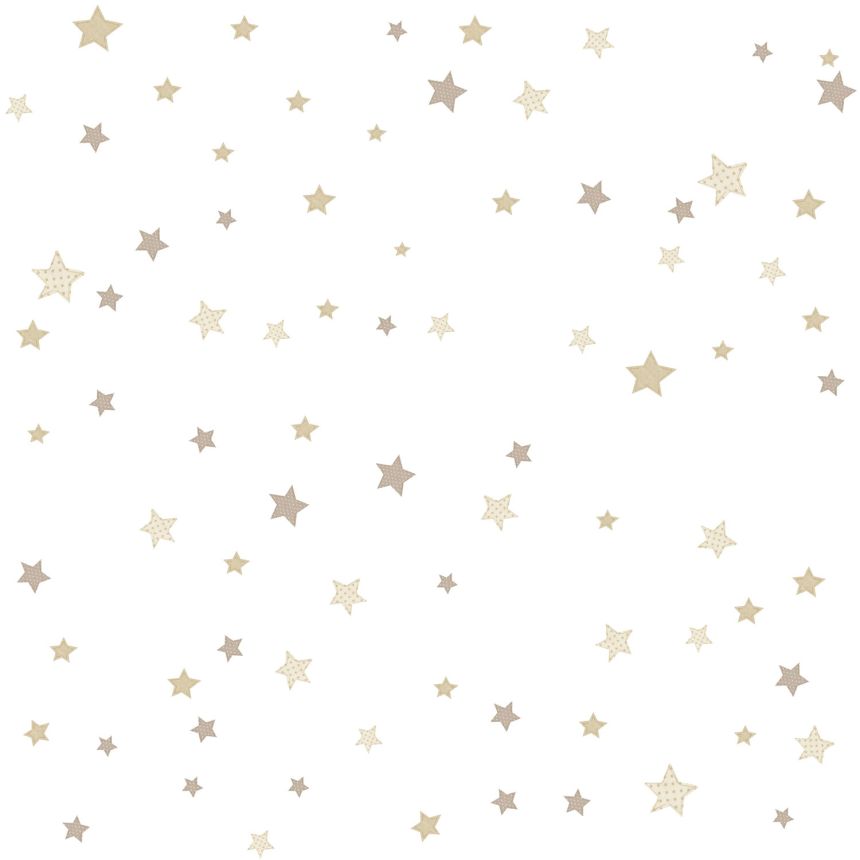 Gyerek vlies tapéta barna és bézs csillagokkal, 14827, Happy, Parato