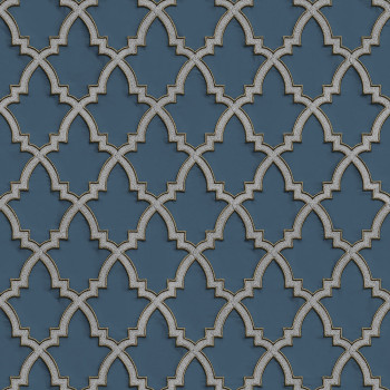 Luxury non-woven wallpaper with a vinyl surface DE120027, Geometric ornamental pattern, Wallstitch, Design ID