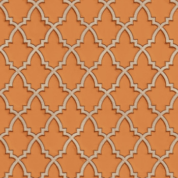 Luxury non-woven wallpaper with a vinyl surface DE120026, Geometric ornamental pattern, Wallstitch, Design ID