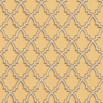 Luxury non-woven wallpaper with a vinyl surface DE120025, Geometric ornamental pattern, Wallstitch, Design ID