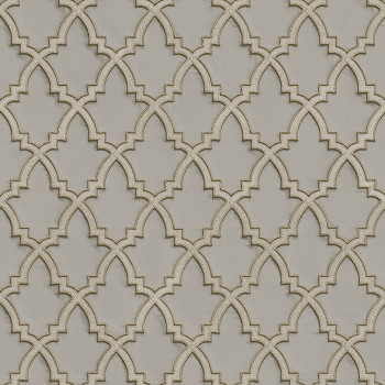 Luxury non-woven wallpaper with a vinyl surface DE120024, Geometric ornamental pattern, Wallstitch, Design ID