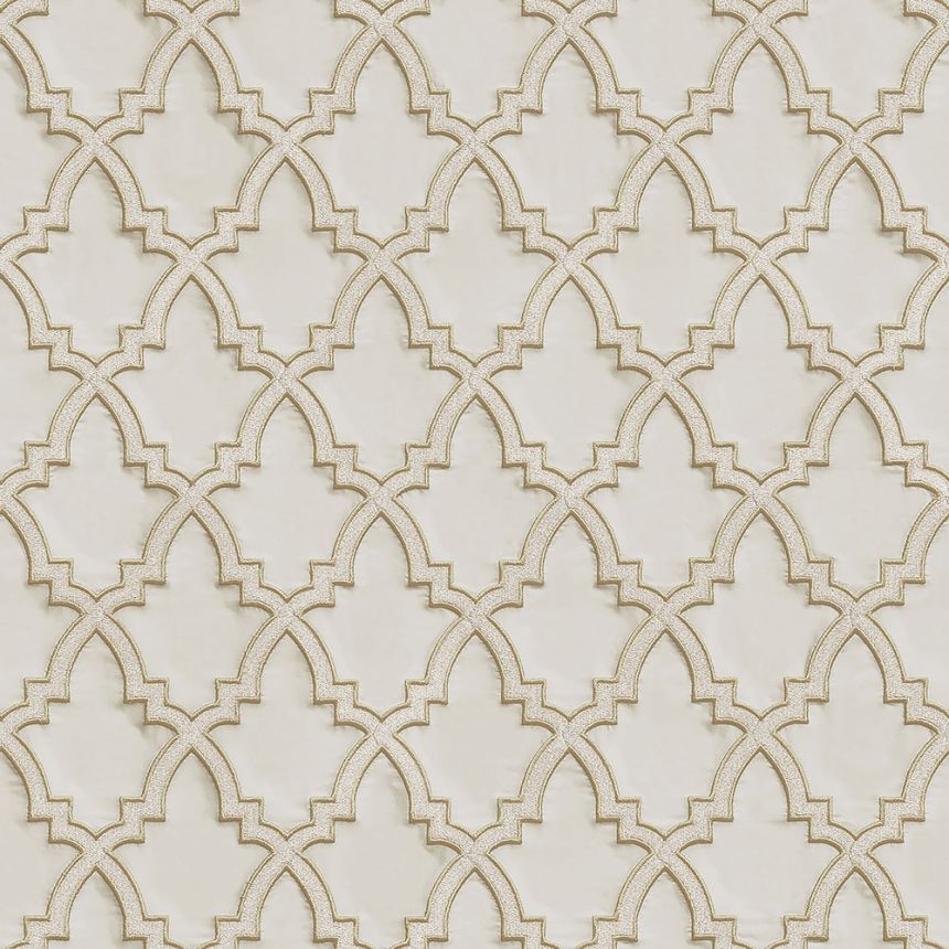 Luxury non-woven wallpaper with a vinyl surface DE120022, Geometric ornamental pattern, Wallstitch, Design ID