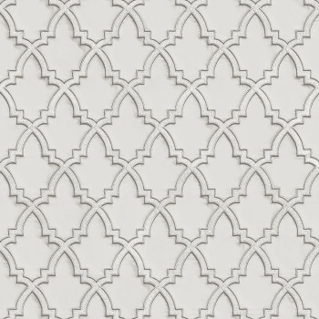 Luxury non-woven wallpaper with a vinyl surface DE120021, Geometric ornamental pattern, Wallstitch, Design ID