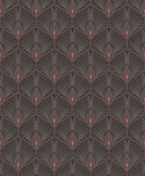 Fekete-rózsaszín vlies tapéta, OTH204, Othello, Zoom by Masureel