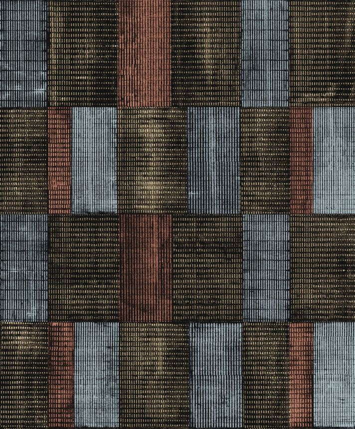 Kék-fekete geometrikus vlies tapéta, SUM304, Summer, Khroma by Masureel