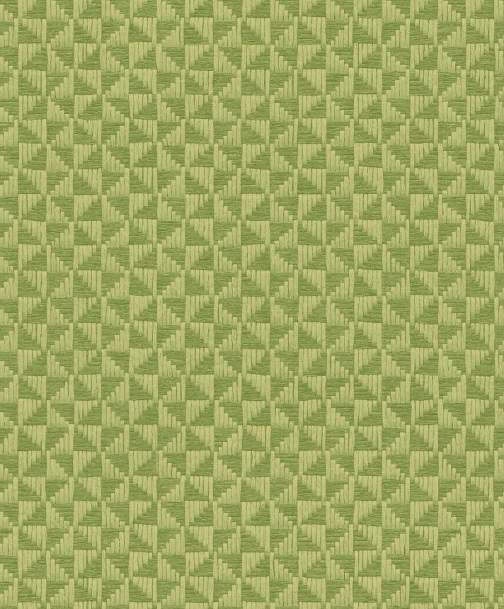 Zöld geometrikus vlies tapéta, ZEN304, Zen, Zoom by Masureel