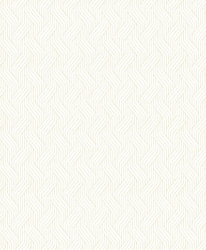 Fehér-arany geometrikus vlies 3D tapéta, ZEN404, Zen, Zoom by Masureel
