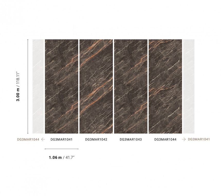 Vlies fotótapéta, barna márvány, DG3MAR1042, Wall Designs III, Khroma by Masureel