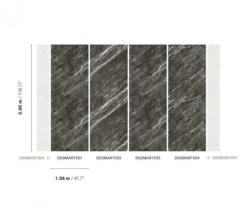 Vlies fotótapéta, Fekete márvány, DG3MAR1051, Wall Designs III, Khroma by Masureel
