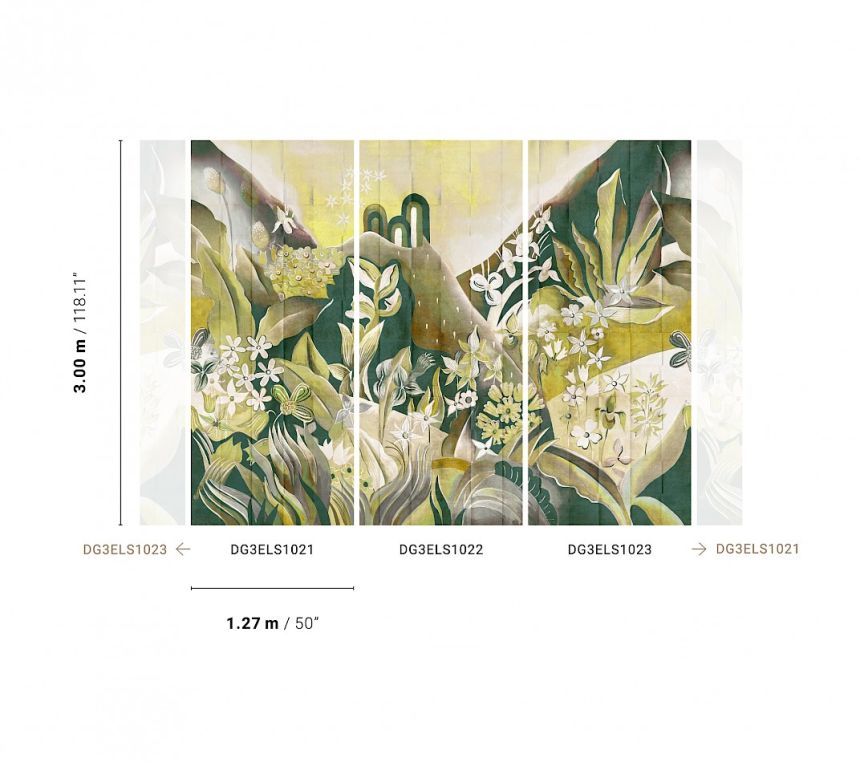Vlies fotótapéta, Virágok, levelek, DG3ELS1021, Wall Designs III, Khroma by Masureel