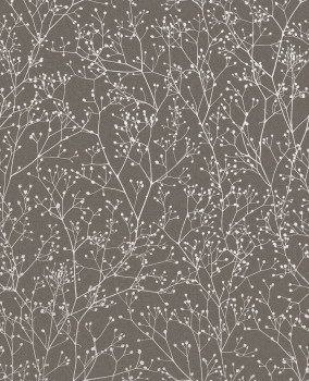 Barna-ezüst vlies tapéta, virágok, 120369, Wiltshire Meadow, Clarissa Hulse
