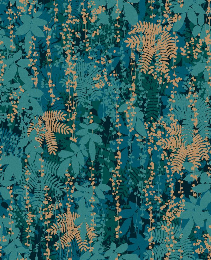 Kék vlies tapéta, levelek, 120393, Wiltshire Meadow, Clarissa Hulse