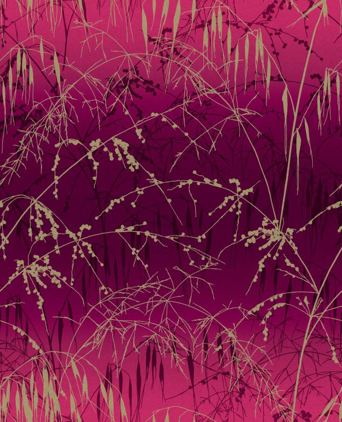 Rózsaszín vlies tapéta, fű, 120396, Wiltshire Meadow, Clarissa Hulse