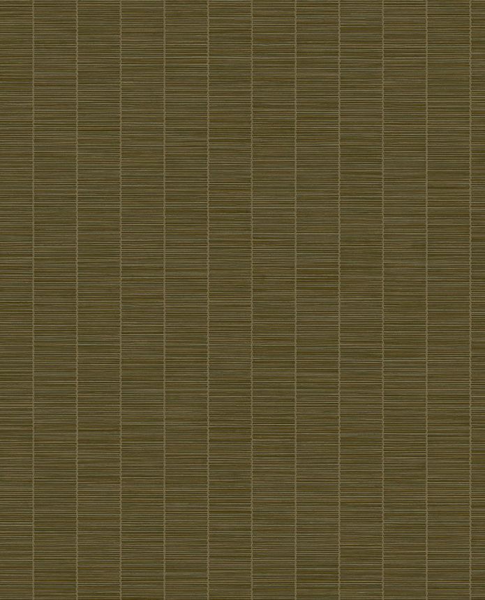 Barna-zöld vlies tapéta, bambusz utánzat, 333432, Emerald, Eijffinger