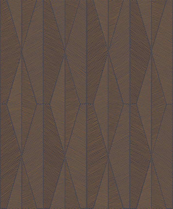 Fekete-bronz vlies tapéta, geometrikus mintával, YSA306, Mysa, Khroma by Masuree
