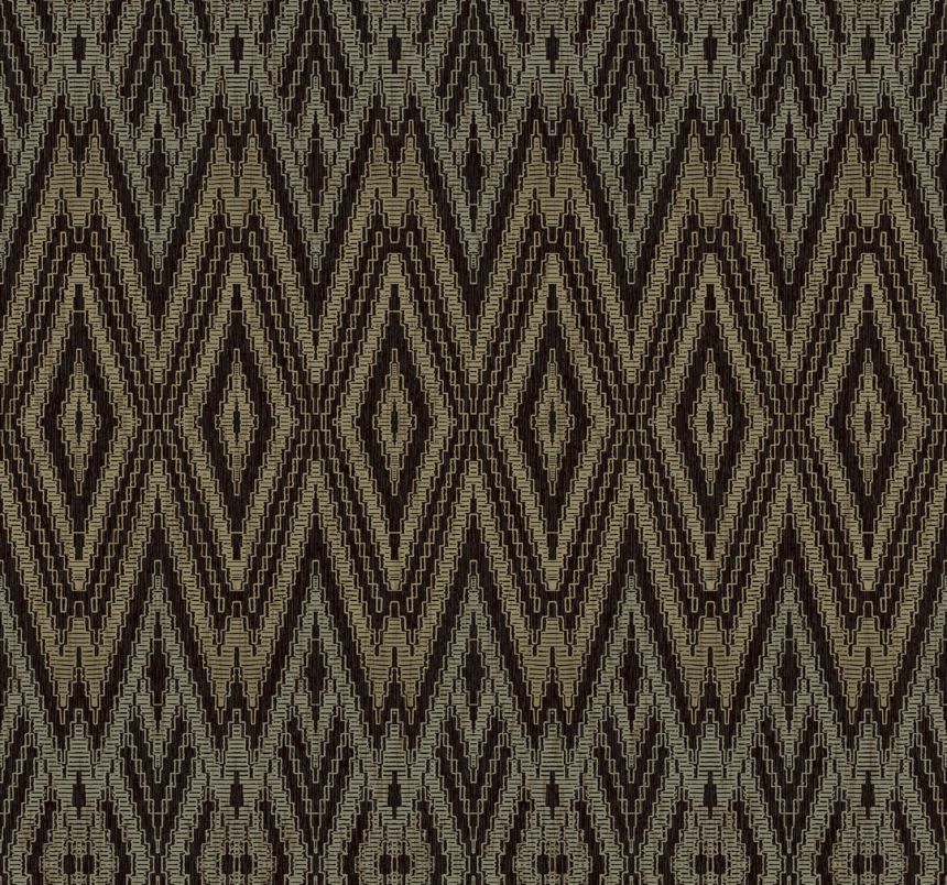 Fekete-barna geometrikus vlies tapéta, EV3912, Candice Olson Casual Elegance, York
