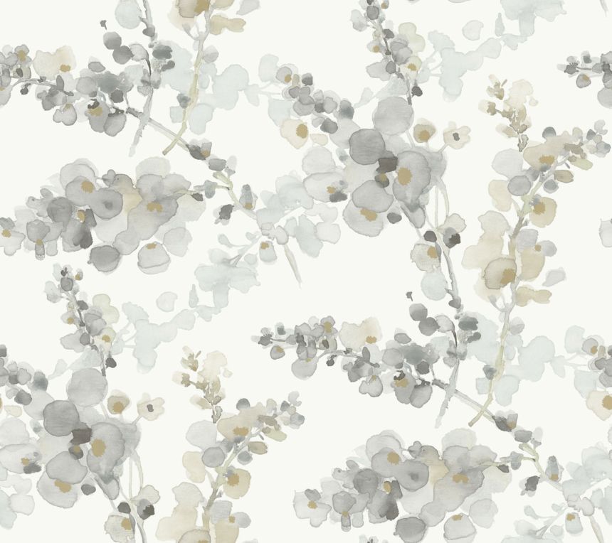 Szürke-bézs virágos vlies tapéta, EV3971, Candice Olson Casual Elegance, York