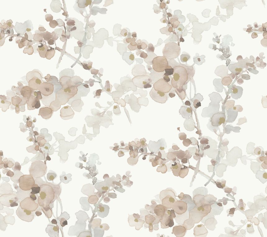 Barna-szürke virágos vlies tapéta, EV3975, Candice Olson Casual Elegance, York