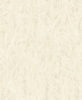 Luxus krémszínű vlies tapéta jellegzetes fémes mintával, 56806, Aurum II, Limonta