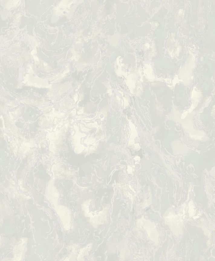 Luxus fehér fémes vlies tapéta durva textúrával, 57311, Aurum II, Limonta