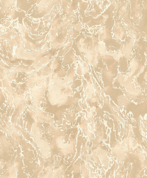 Luxus bézs fémes vlies tapéta durva textúrával, 57321, Aurum II, Limonta