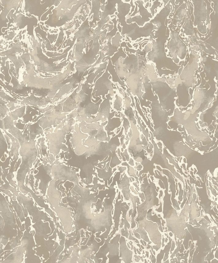 Luxus bézs-szürke fémes vlies tapéta durva textúrával, 57323, Aurum II, Limonta