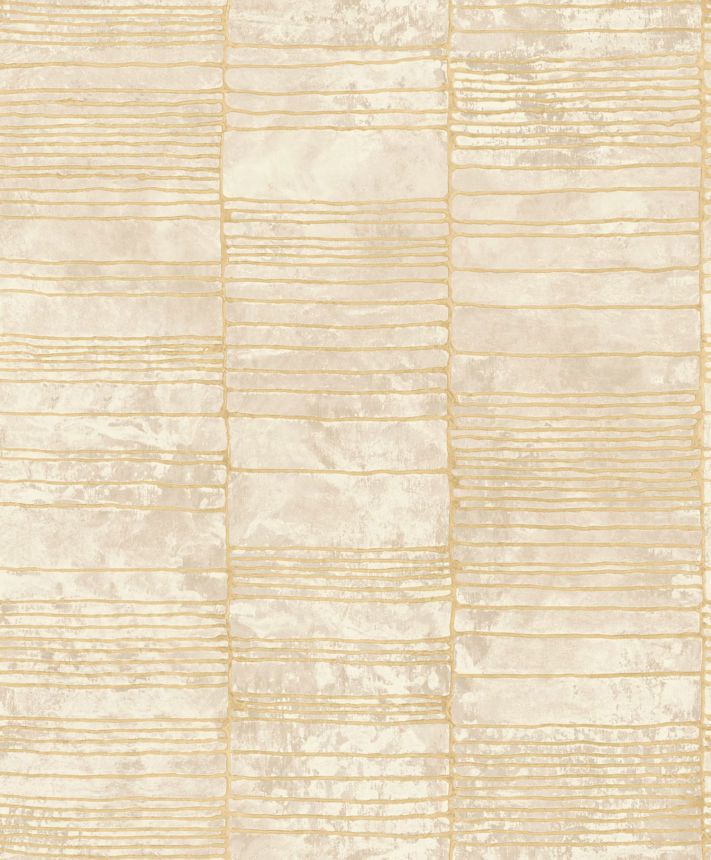 Luxus bézs geometrikus vlies tapéta, 57402, Aurum II, Limonta