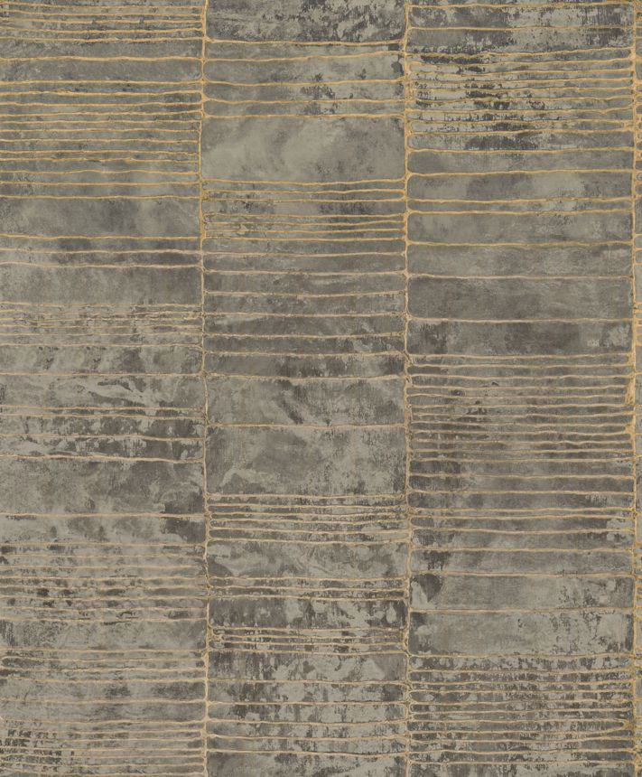 Luxus szürkésbarna geometrikus vlies tapéta, 57424, Aurum II, Limonta