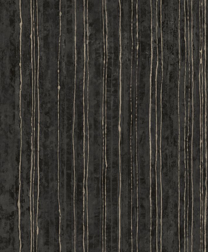 Luxus fekete vlies csíkos tapéta, 57708, Aurum II, Limonta